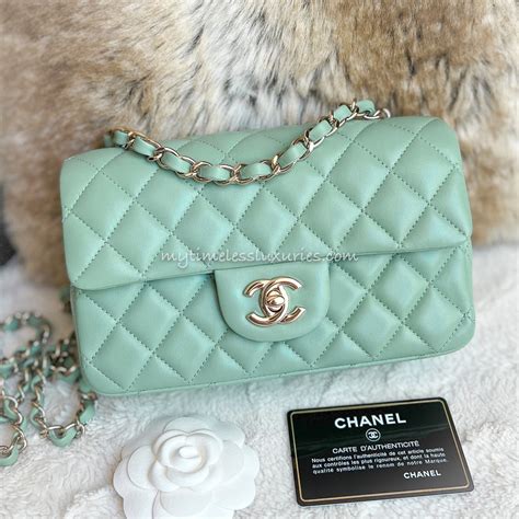 chanel green bag 2019|mint green Chanel bag.